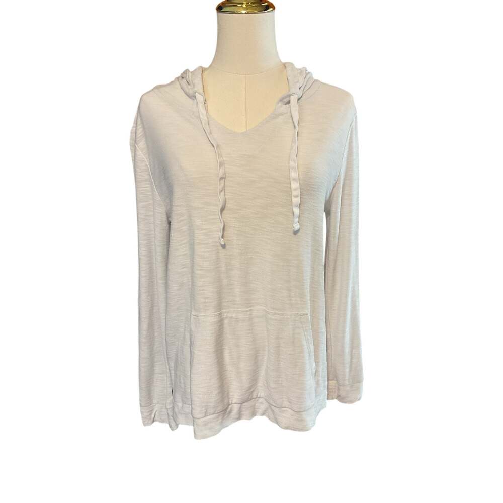 Free Fly Bamboo Slub Hoodie Womens White Breathable Layering.  Size Medium